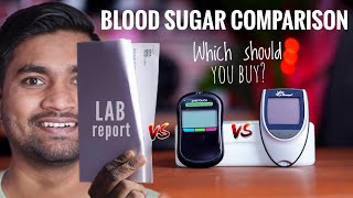 Lab Vs OneTouch Vs Dr Morphen Blood Sugar Test Comparison  Which Should You Buy  Hindi [upl. by Mllly]