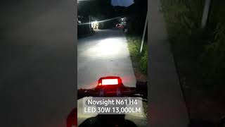 Novsight N61 H4 LED 30W 13000lm Light check on my Yamaha FZ ver 20 [upl. by Senior917]