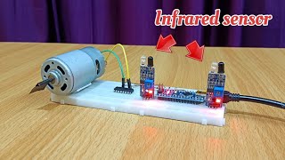 Control direction of dc motor using ir sensor PraveenDN [upl. by Flint148]