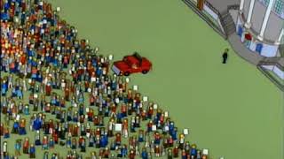 Homer Simpson Runs Over Protestors [upl. by Welford]