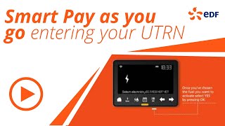 EDF Energy Smart pay as you go – entering your UTRN [upl. by Aneela]