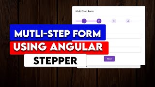 How To Make Angular Stepper  Multi Step Form [upl. by Rowell346]