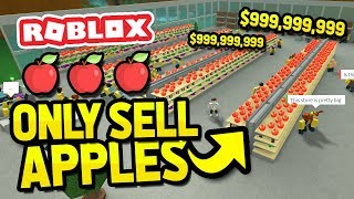 CAN YOU MAKE MILLIONS ONLY SELLING APPLES in ROBLOX RETAIL TYCOON [upl. by Herbst]