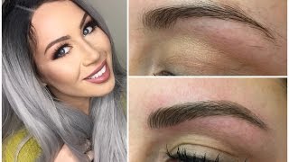 Microblading eyebrow tattoo experience before and after  CC Clarke Beauty [upl. by Sula908]