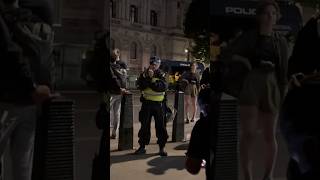 Riot Cop glad of manicure before his big day london londonprotest manicure [upl. by Tarrel]