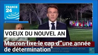 Vœux du Nouvel An  Emmanuel Macron fixe le cap dquotune année de déterminationquot pour 2024 [upl. by Ettecul299]