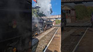 East lancs railway steam gala 92134 depart ramsbottom station EASTLANCSRAILWAYSTEAMGALA [upl. by Ennairrek]