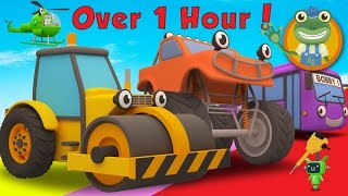 Rick The Road Roller and More Trucks For Children  Geckos Garage [upl. by Dranoel]