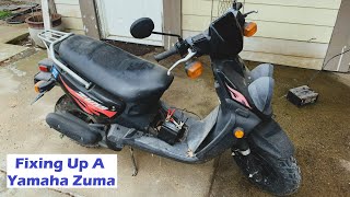 2005 Yamaha YW50 Zuma Part 1  Teardown and Fuel Tank Repair [upl. by Llenrup195]