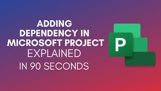 How To Add Dependency In Microsoft Project 2024 [upl. by Notsej480]