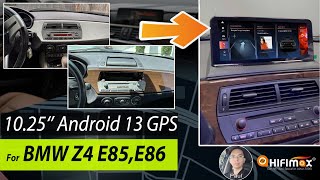 1025 inch BMW Z4 E85 E86 20022009 Android 13 GPS screen Apple CarPlay Android Auto Backup Camera [upl. by Cristiona]