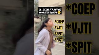 MHTCET Aspirants vs JEE Mains Aspirants 😱 COEP VJTI SPIT PICT Toppers Colleges shorts mhtcet cet [upl. by Daitzman]