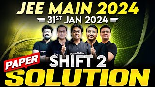 JEE Main 2024 Paper Discussion ATTEMPT 1  31st January  SHIFT 2 ⚡️ [upl. by Anuala]