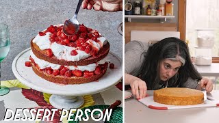 The Ultimate Strawberry Layer Cake With Claire Saffitz  Dessert Person [upl. by Filiano]