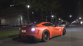 Novitec NLargo Ferrari F12 Waking Up Vienna  INSANE Sound [upl. by Goldina]