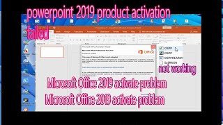 How to Active Microsoft Office 2019 activate problem2024 [upl. by Aislehc]