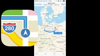 Apple Karten App im GPSNavigationsTest Review iPhone deutsch [upl. by Eidak]