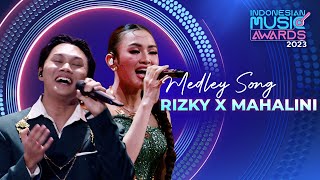 SUARANYA NGEBLAND Rizky Febian X Mahalini  Medley Song  INDONESIAN MUSIC AWARDS 2023 [upl. by Halsy]