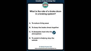 Air Brake Practice Test  Audio  Canadian Driver Knowledge Test canadiandrivingtest drivingtest [upl. by Eelahs308]