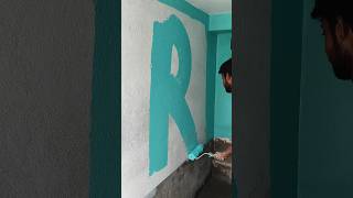 Teal blast colour paint apply 1st coat wall painting code 7503 shorts viral painting workout [upl. by Ydda]