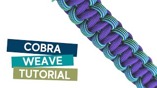 HOW TO DO A COBRA WEAVE SOLOMON BAR PARACORD TUTORIAL [upl. by Reahard783]