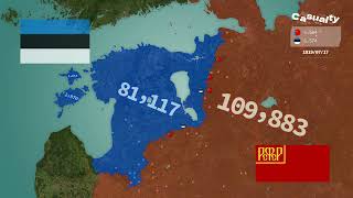 Estonian War of Independence in 2 min using Google map [upl. by Yditsahc206]