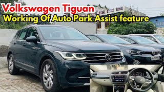 Working of Auto Park Assist in VWTiguan  Premium feature of Tiguan  Volkswagen Tiguan 2024 [upl. by Faucher339]