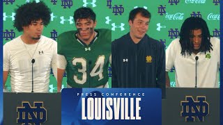 Louisville  Player Post Game Press Conference 92824  Notre Dame Football [upl. by Freddi]