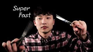 초고속 헤어컷 ASMR 빠른 팅글  Super Fast Haircut asmr No Talking [upl. by Derriey309]