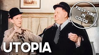 Utopia  COLORIZED  Laurel amp Hardy  Classic Film [upl. by Idalla]