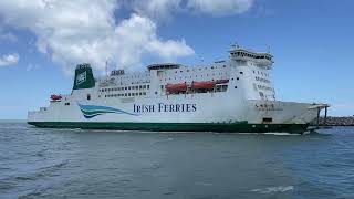 MV Isle of Inishmore Arrives at Calais 4724 [upl. by Anirda887]