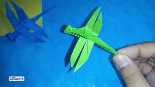 Origami Dragonfly Tutorial  How to make an Origami Dragonfly [upl. by Imak939]