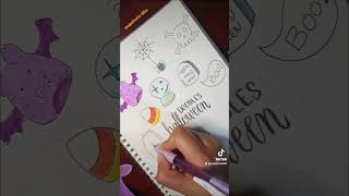 🎃 Doodles halloween 23 🦇 apuntesbonitos doodle halloween garabatos dibujo apuntes journaling [upl. by Htebazil]