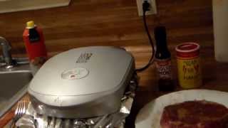 How To Cook a Thick Rib Eye Steak on a George Foreman Grill [upl. by Azila]