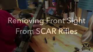 Front Sight Removal SCAR Rifles [upl. by Dwinnell197]