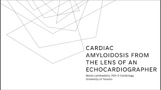 Cardiac Amyloidosis From The Lens of An Echocardiographer [upl. by Ahselak]