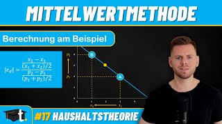 Preiselastizität der Nachfrage mit der Mittelwertmethode berechnen einfach am Beispiel erklärt [upl. by Attelra875]