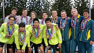 Mens 4X100 Freestyle Relay  Junior Pan Pacific Swimming Championships [upl. by Franckot]