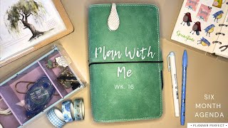 Wk 16  Plan With Me  Planner Perfect 6 Month Agenda  Wide Traveler’s Notebook [upl. by Rotce]