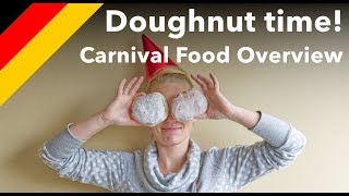 German doughnut Kreppel time  Carnival in Frankfurt  Fried dough foods [upl. by Aihcrop]