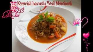 Kerevizli Yesil mercimek Yemegi  Azide Hobi [upl. by Elohc]