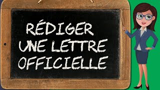 Ecrire une lettre officielle en français rédaction 77 [upl. by Gaidano29]