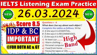 IELTS LISTENING PRACTICE TEST 2024 WITH ANSWERS  26032024 [upl. by Mixie514]