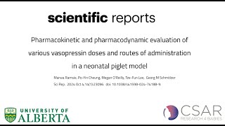 Pharmacokinetic and pharmacodynamic evaluation of vasopressin doses and routes of administration [upl. by Haraf]