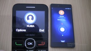 Incoming call amp Outgoing call at the Same Time Nubia Z9 MaxAlcatel 2008G [upl. by Breen401]