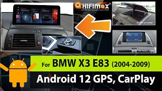 1025 inch BMW X3 E83 Android 12 GPS Navigation screen wireless Apple Carplay Android Auto iDrive [upl. by Baillieu]