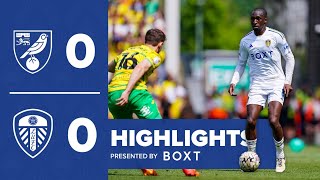 Highlights Norwich City 00 Leeds United  EFL Championship Playoff semifinal 1st leg [upl. by Eeralav]