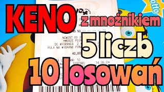 Zakłady Lotto Keno Jeden zakład ale 10 losowań 🙃 [upl. by Eiramlirpa767]