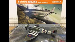 Eduard Spifire MkIXc Late Version in 148 Full Build and Reveal [upl. by Atinyl138]