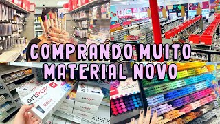 DIA DE FAZER MUITAS COMPRAS DE MATERIAL DE DESENHO  COMPREI MUITO MATERIAL NOVO [upl. by Nanfa728]